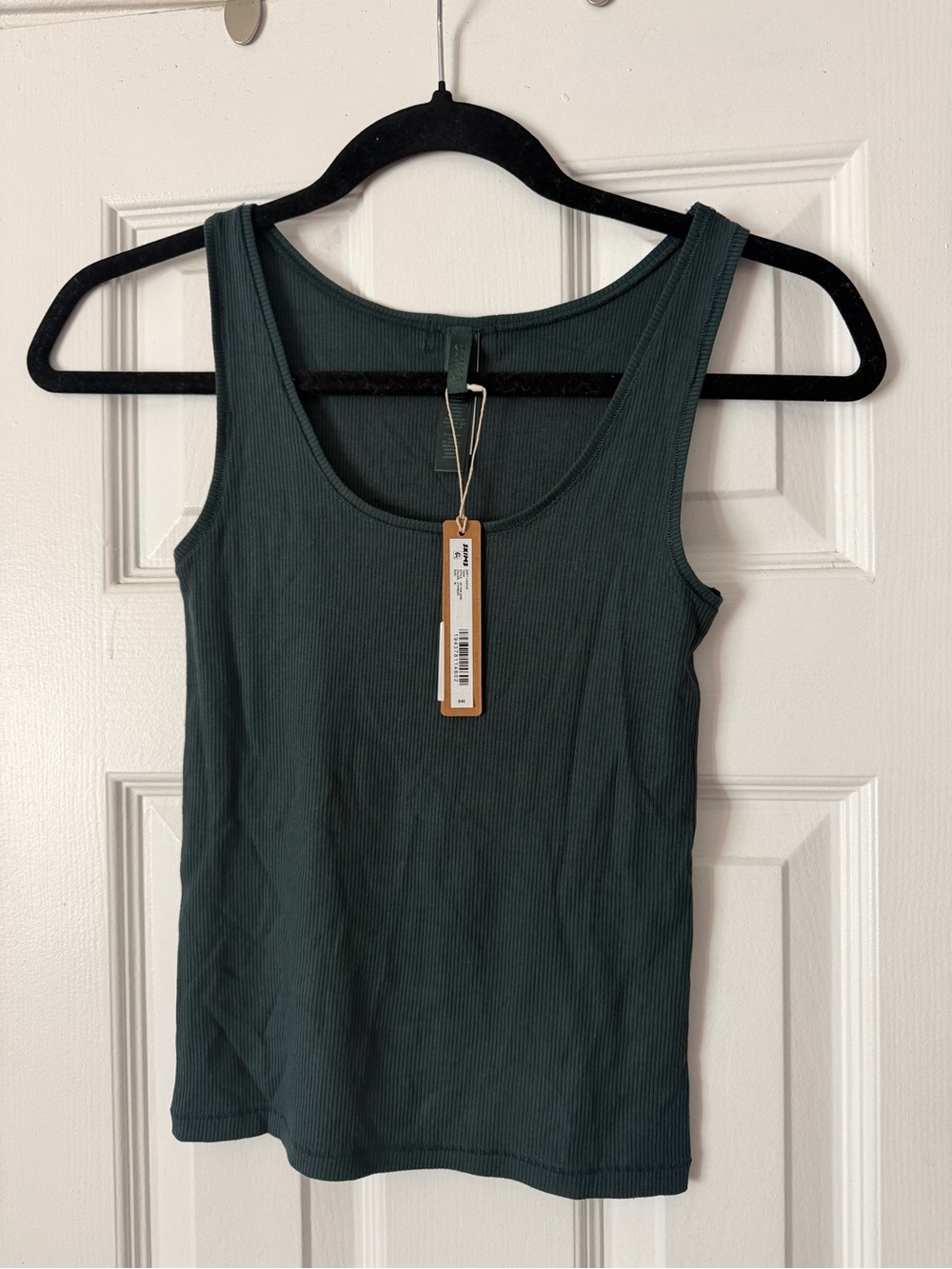 SKIMS Ribbed Soft Lounge Scoop Tank - Cypress